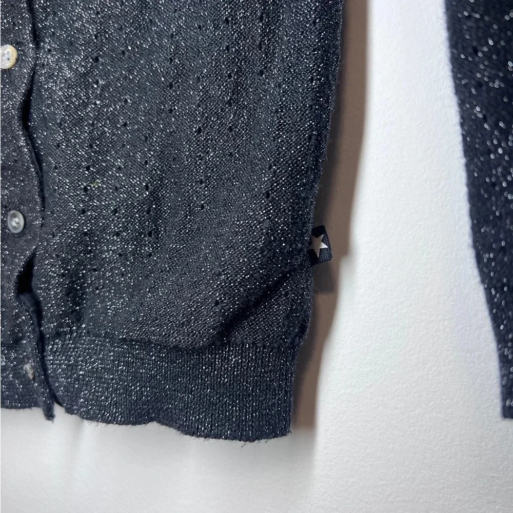 Molo Kids Black Glitter Cardigan Sweater
